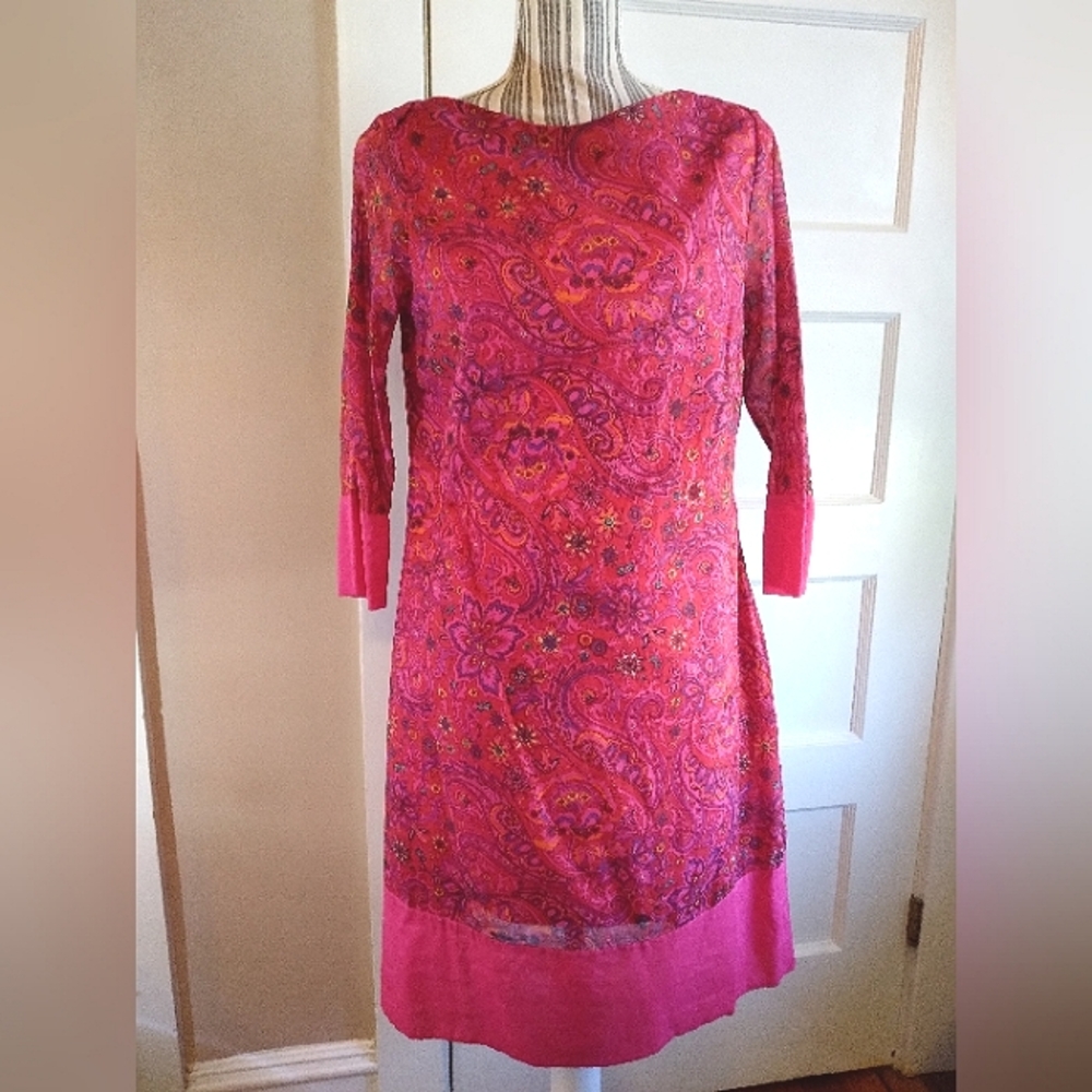 VTG Isaac Mizrahi for Target paisley floral 100% cotton dress - 8 - Picture 1 of 9